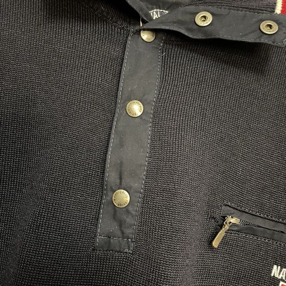 Navigare Men’s Medium Sweater Navy Wool Blend Nautical Yachting Preppy Italy - Picture 7 of 10